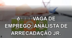 👉 VAGA DE EMPREGO: ANALISTA DE ARRECADAÇÃO JR.