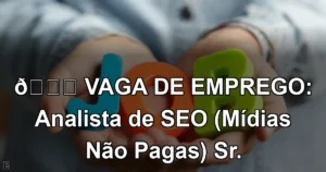 👉 VAGA DE EMPREGO: Analista de SEO (Mídias Não Pagas) Sr.