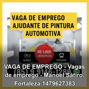 VAGA DE EMPREGO - Vagas de emprego - Manoel Sátiro, Fortaleza 1479627383