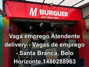 Vaga emprego Atendente delivery - Vagas de emprego - Santa Branca, Belo Horizonte 1480288963