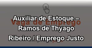Auxiliar de Estoque – Ramos de Thyago Ribeiro / Emprego Justo