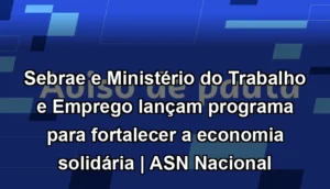 Sebrae e Ministério do Trabalho e Emprego lançam programa para fortalecer a economia solidária | ASN Nacional