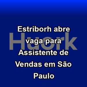 Estriborh abre vaga para Assistente de Vendas em São Paulo