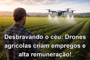 Desbravando o céu: Drones agrícolas criam empregos e alta remuneração!