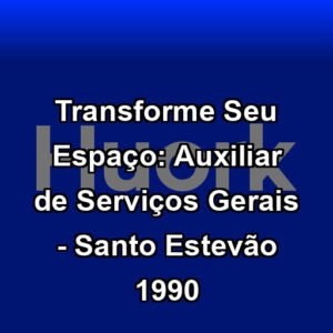 Transforme Seu Espaço: Auxiliar de Serviços Gerais - Santo Estevão 1990